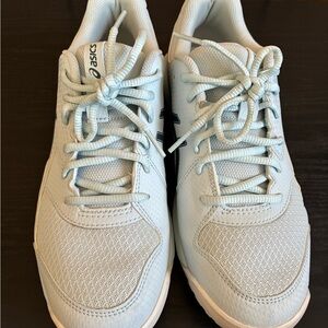 Asics Pale Blue Mesh Lace-Up Sneakers